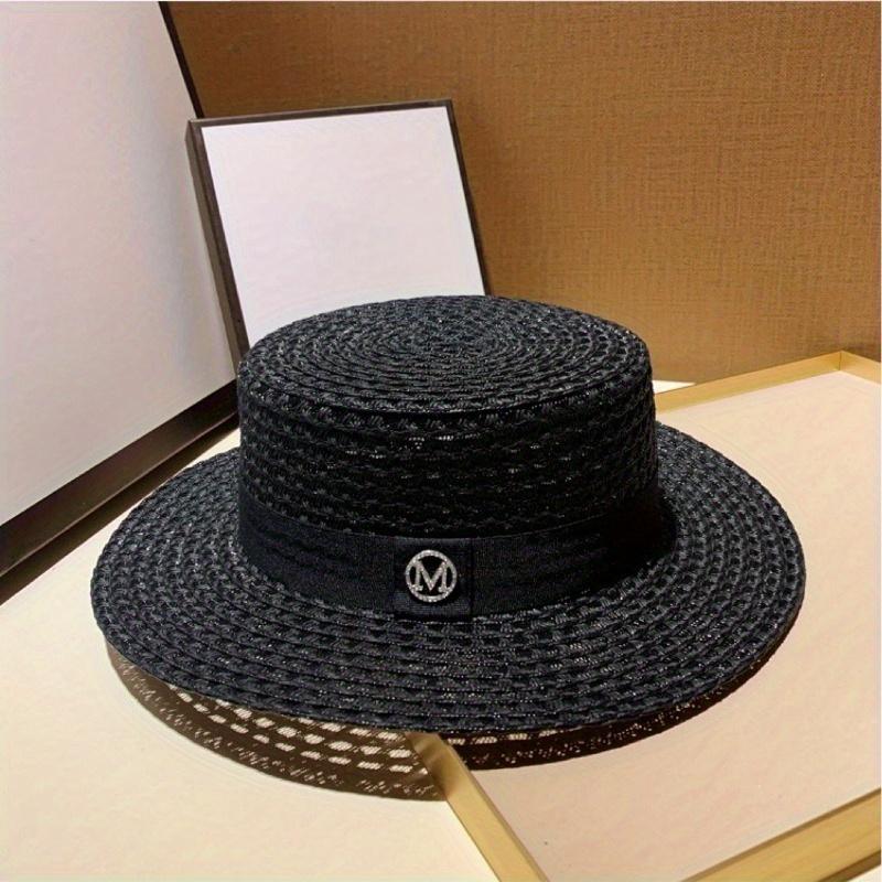 Retro Thin Woven Straw Hat Breathable Outdoor Seaside Hat for Women Fashionable Summer Hat