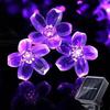 Solar LED Cherry Blossom String Lights for Outdoor Christmas Décor