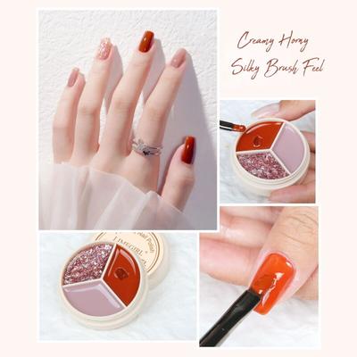 3 Colors In 1 Box Solid Cream Gel Nail Polish 15g Manicure For Nails Painting Art Design Soak Off UV Gel Hybrid Varnish