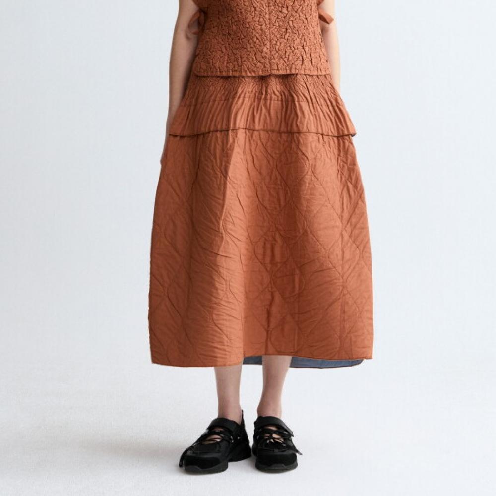 Lapli Wave Quilted Volume Skirt Lpskw125002