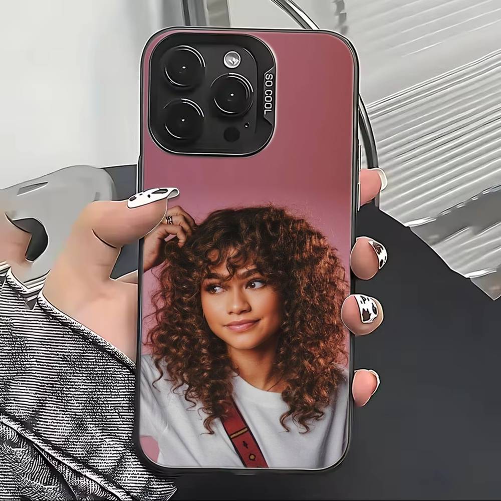 Z-Zendaya Hot Actress Phone Case For iPhone 17,16,15,14,13,12,11 Plus,Pro Max,XS,Colorful Silver Black Cover