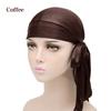 Unisex Adult Long Tail Satin Doo Rag Durag Bandanas Cap Pirate Hat Turban Men Hip Hop Headband Biker Headwrap Women Headwear