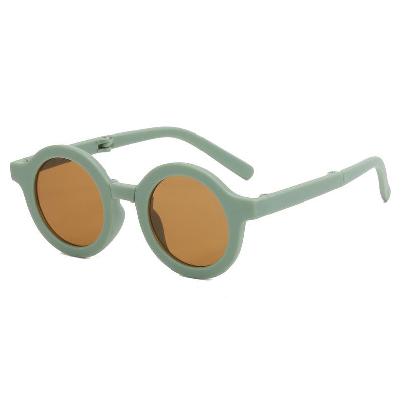 2025 ins cute sunscreen and UV resistant male and female children's glasses UV400 Folding new children's baby concave shaped