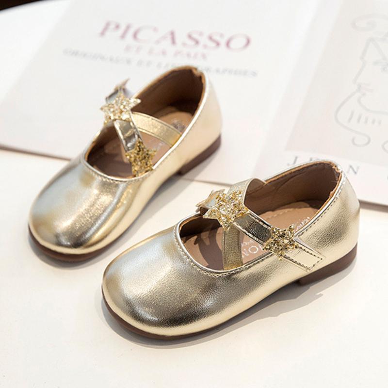 Fashion Girl Leather Shoes Spring New Child Shoe Simple Kids Casual Shoes Soft Soled Girls Shoe Anti Slip Kids Performance Shoe