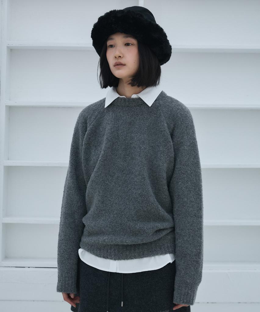 Howaseu Wool Soft Overfit Knit (Gray)