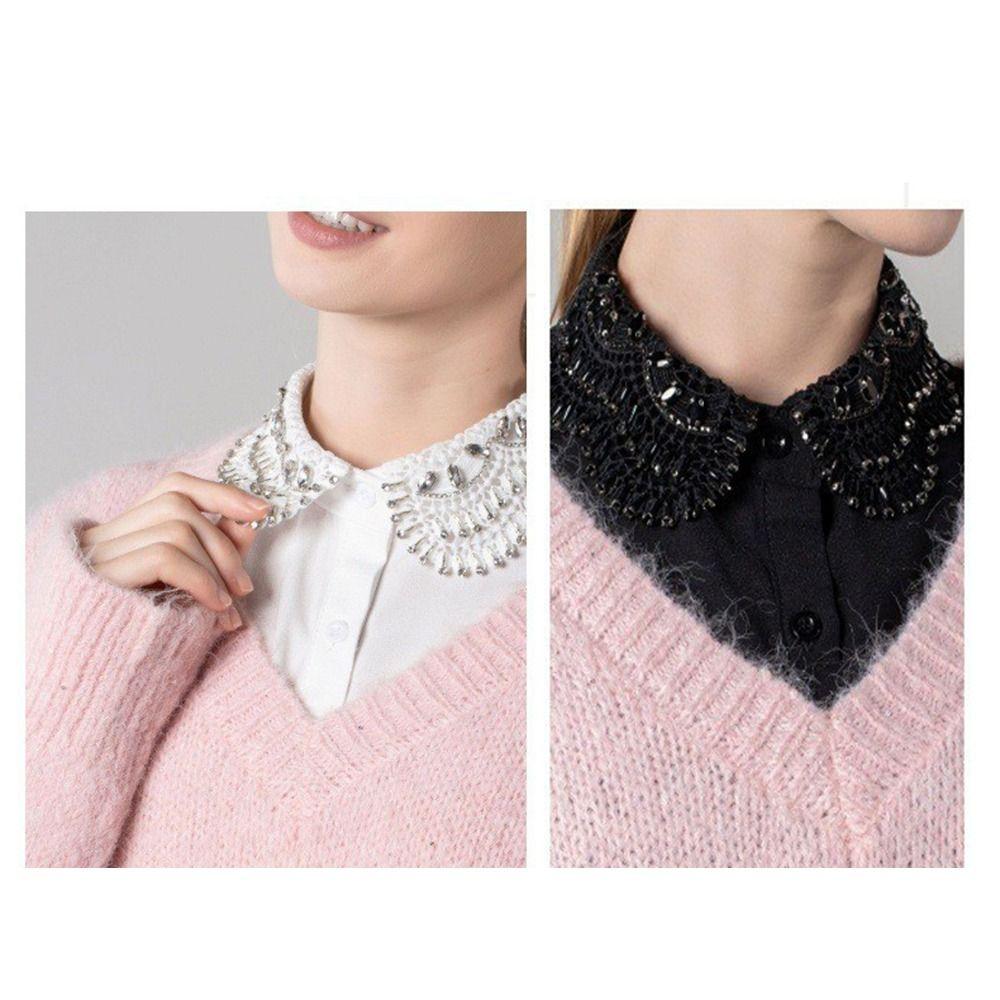Elegant Fake Collar White Color Blouse Collar Versatile Detachable Collar  Women Apparel
