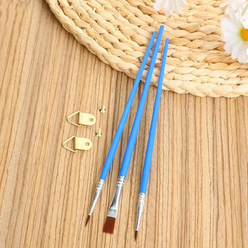 Art Supplies By Painting Pen Arts for Sewing Acrylic Fine Paint Crafts Watercolor 20pcs/set Number Nylon Home Oil Brush Handle