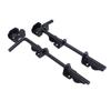 2pcs Gate Ground Latch 12 Inch Metal Heavy Duty Black Powder Coated Latch Gate Drop Rod for Single