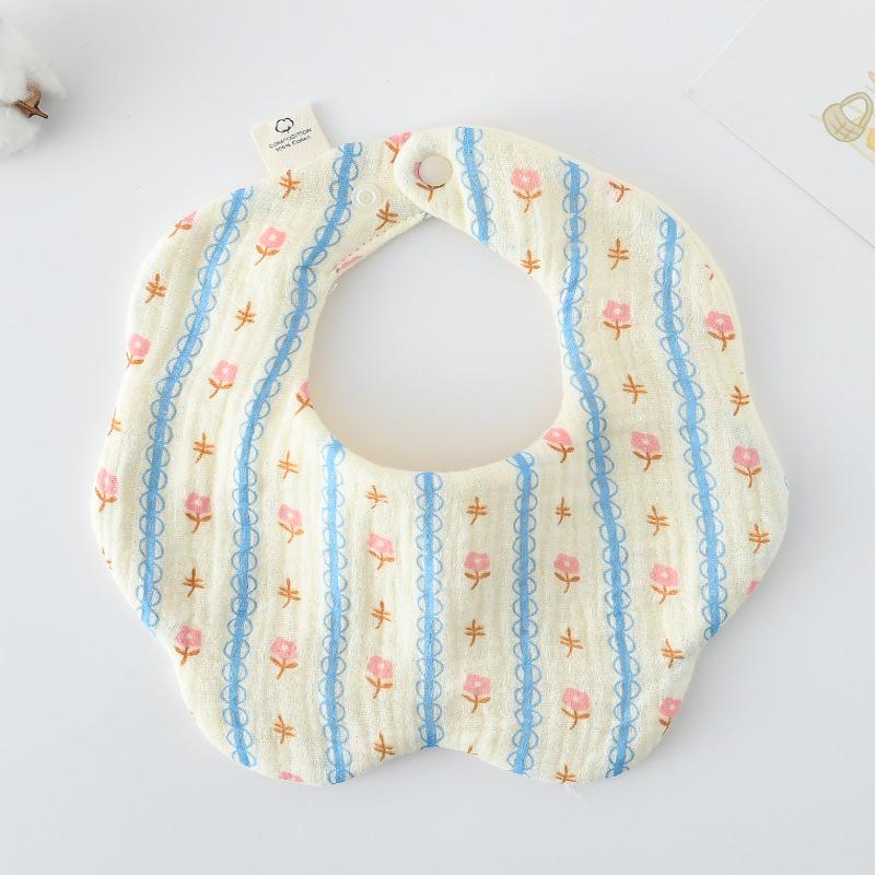 360-Degree Pure Cotton Petal Baby Drool Bib