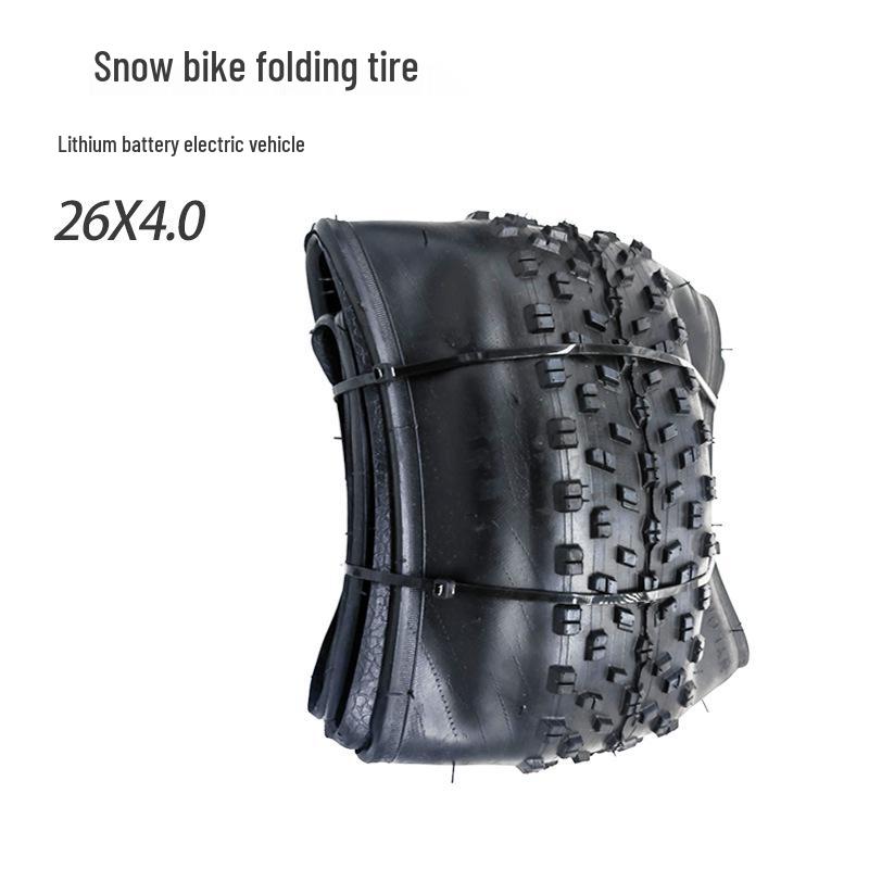 "Extra Wide 26x4.0 Puncture-Proof Fat Tire for 20-24 inch Snowmobile, Beach Car, Off-Road Vehicle"