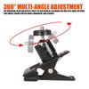 High Strength Adjustable Clamp Holder For Cameras Smartphones And Lights Featuring 360 Rotation And to 42mm Grip