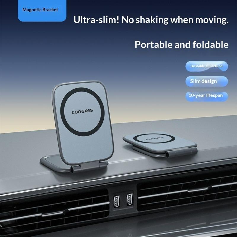 Mobile Phone Holder Magnetic Ultra-thin Foldable Portable Multi-functional Suction Cup Car Holder
