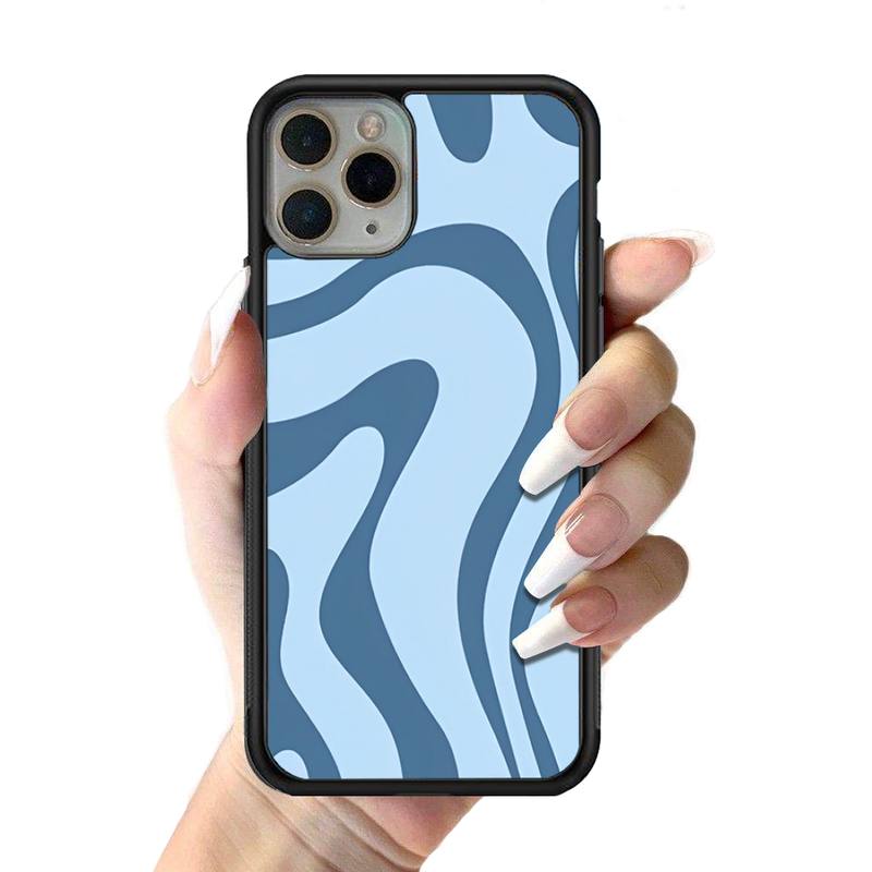 

Жидкий вихрь Абстрактный Чехол для телефона Силиконовый PC+TPU Чехол для iPhone 11 12 13 Pro Max 8 7 6 Plus X SE XR Жесткие Фундас Artificial leather