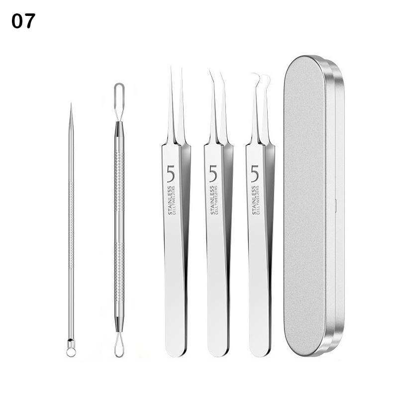 Ultra Sharp Stainless Steel Blackhead Removal Tool Kit Blackhead Clip Tweezers Beauty Face Blackhead Remover Acne Needle Tool