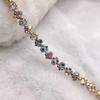 1 Yard S-shaped Glass Rhinestone Chain, 0.9cm Wide, AB Color, for Headbands, Hair Accessories, Dresses & Bridal Jewelry