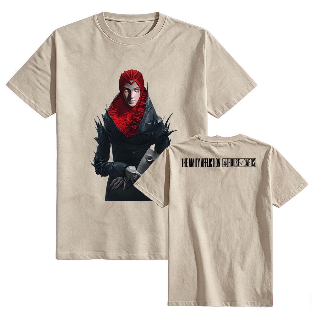 House Of Cards Album Design Tshirt The Amity Affliction Band Tshirts Short Sleeve Cotton Summer Tees Unisex Unisex Clothing Merch