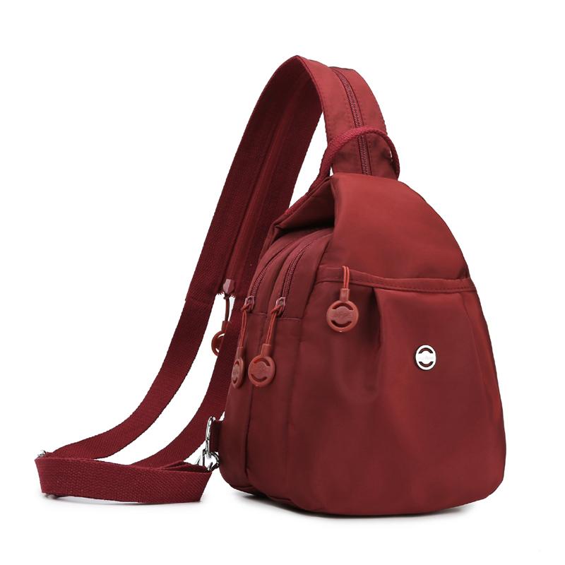 Fashion Women's Chest Bag Multi-Functional Oxford Shoulder Bag Large Capacity Backpack