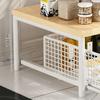 Kitchen Countertop Organizer Storage Shelf with Wire Basket Drawer Double-Tier Space-Saving Rack for Coffee Maker Spices Vegetables Fruits