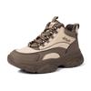 Thick-soled velvet high-top dad autumn and winter new leather warm feet small casual shoes