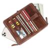 Vintage Crazy Horse Cowhide RFID Anti-theft Brush Men's Wallet Long Men's Zipper Bag