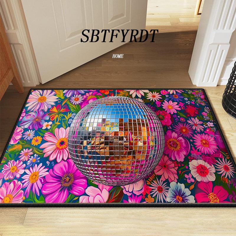 60*90cm Cute Animal Printed Crystal Velvet Floor MATS, Cute Animal Bathroom Anti-slip Floor MATS, Holiday Decoration Living Room and Bedroom Door MATS
