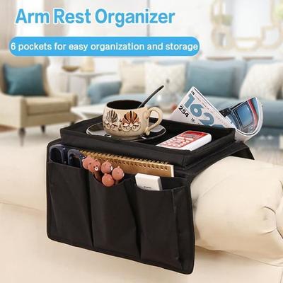 Organizer na Pilot - Corrimao - 6 Kieszeni - Tkanina Oxford - Czarny - 55x31 cm
