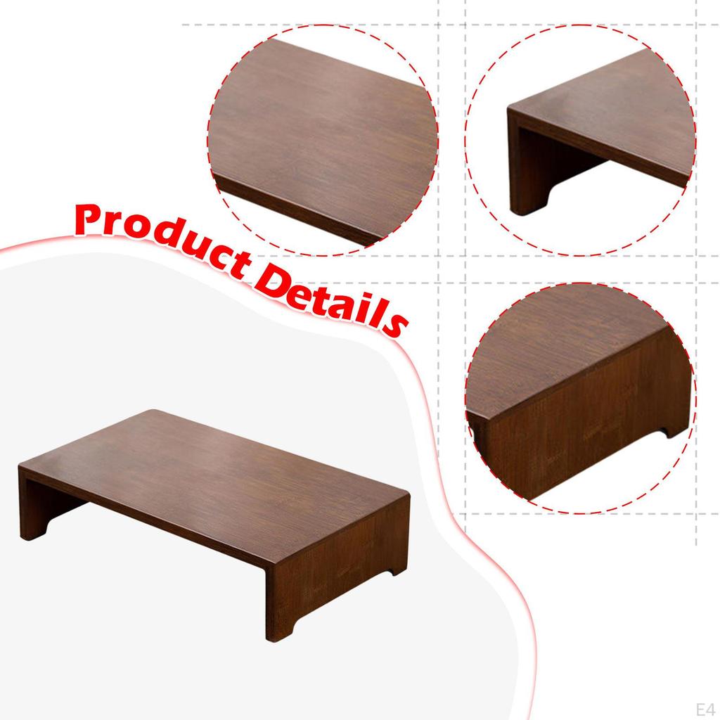Compact Wooden Ottoman for Foot Support in Household and Office Settings