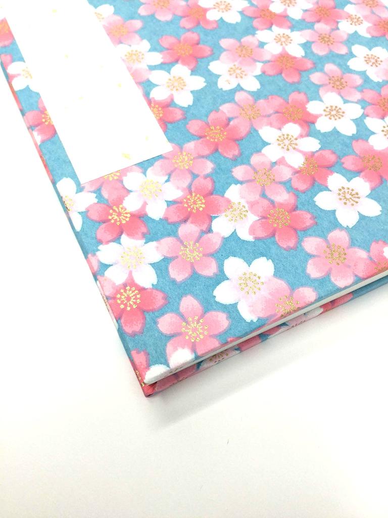 Kawasumi Washi Goshuincho Stamp 16 X Yuzen Elegant Cherry Blossom Water (Shrine Book) 11.2 Cm, Washi, Gradient,