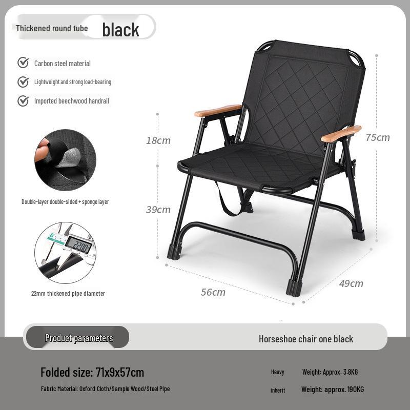 Kermit Outdoor Folding Camping and Fishing Chair, Portable Carbon Steel for Leisure and Wild Adventures