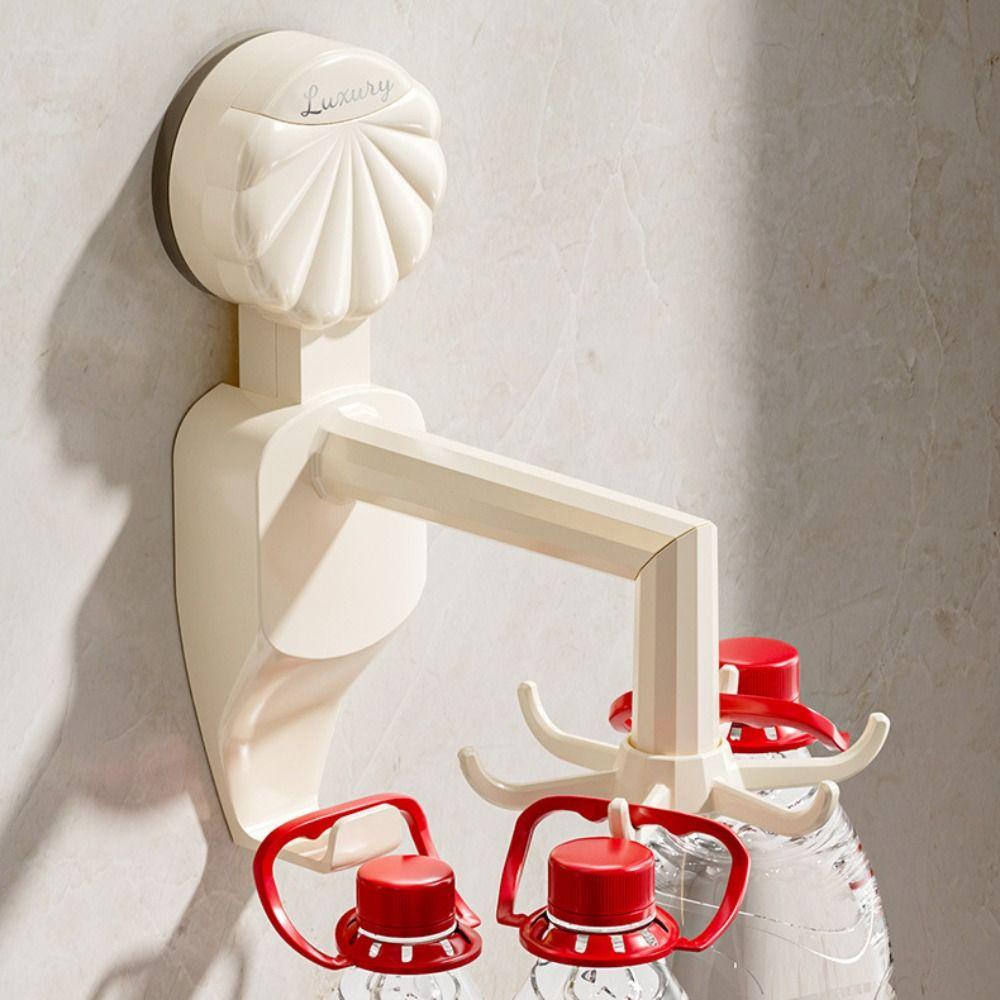 6 Claw Hook Wall Hanging Rotatable Hook Suction Cup Wall Mounted Rack New Kitchen Rotary Hooks