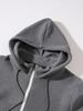 Men's Thick Hooded Sweatshirt, Stand Collar Half-Zip, Long Sleeve, Autumn/Winter, European Size, Casual Style.