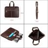 Genuine Crazy Horse Leather Laptop Sleeve MacBook Pro 15 Inch With Zipper Business Office Carry Case Unisex