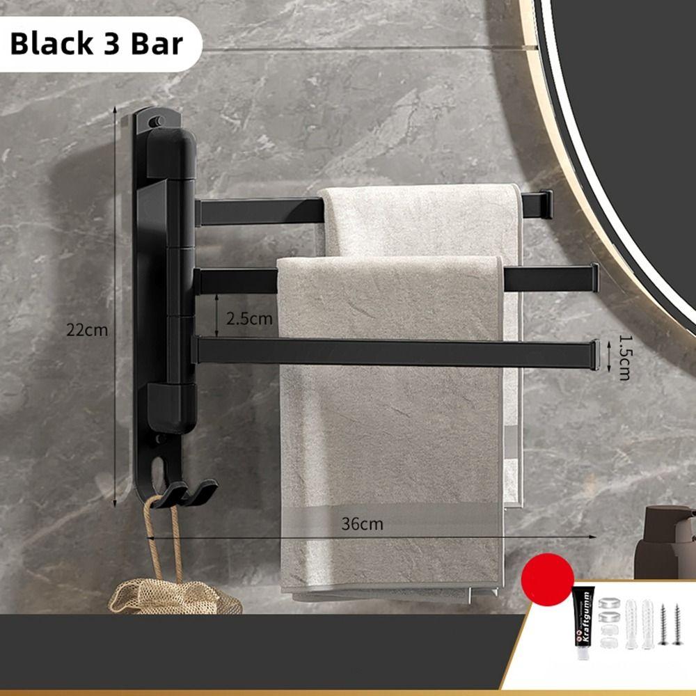 Steel Folding Kitchen Shelf With Hook Wall Mounted Towel Bars Hanger Towel Rack Towel Holder