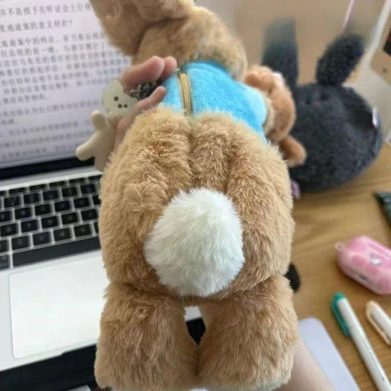 Niedliche Plüschpuppe Hase Mäppchen Studenten Schreibwaren Schulbedarf Kosmetik Aufbewahrungstasche