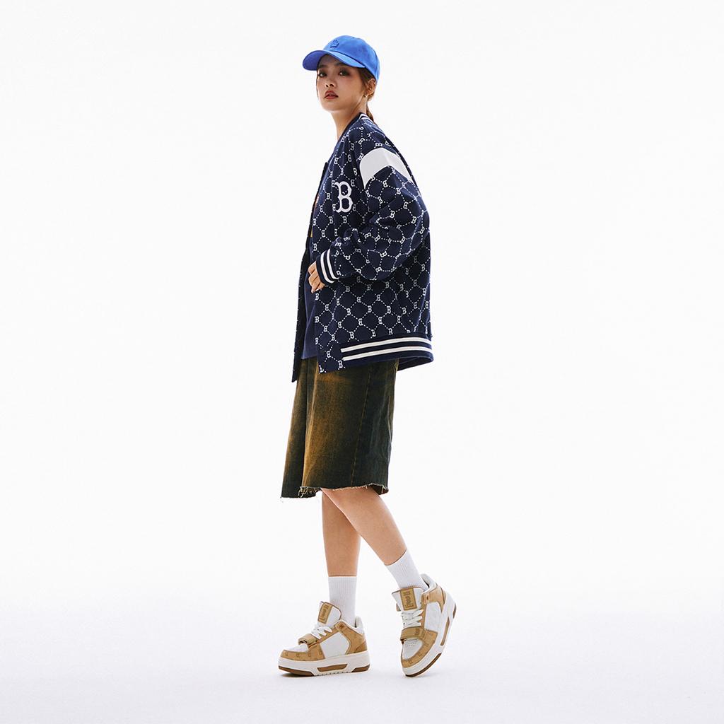 New MLB SS24 Baseball Jacket Unisex Navy Blue 3AJPM0641-43NYS