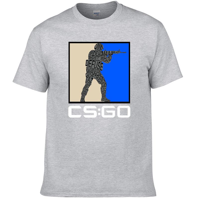 Counter Strike O Neck TShirt CSGO Blood Youth Shooting Pure Cotton Original T Shirt Men Tops Fashion Hot Sale17 cs go