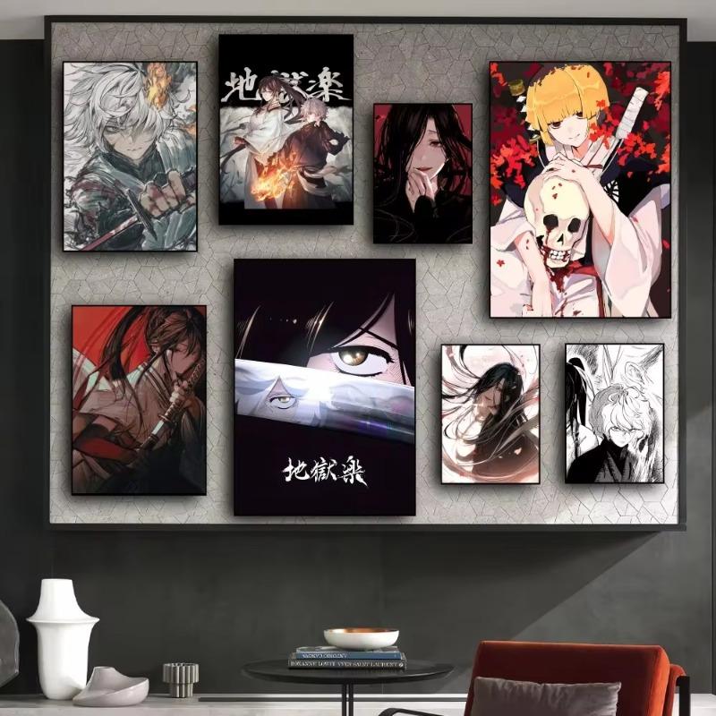 

Hells Paradise Jigokuraku Anime Poster Prints Wall Decals Sticker Pictures Canvas painting Living Room Home Decoration 21cm×30cm NoFrame