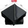 20PCS Black Microfiber Cleaning Cloths - 13x13cm Lens Wipes for Cycling Sunglasses & Eyewear