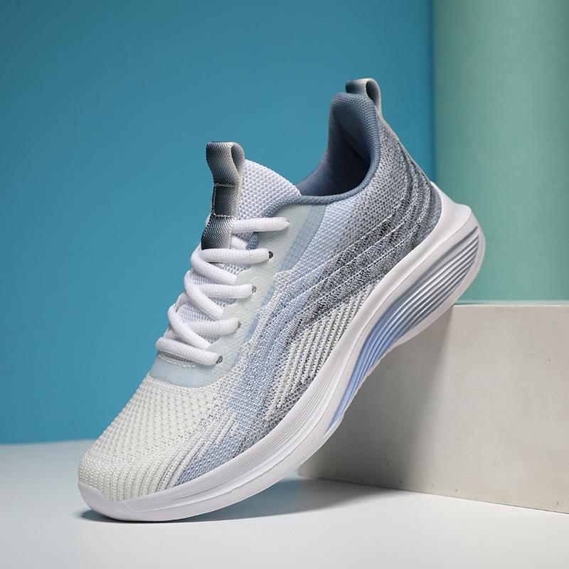 Sneakers men's spring and summer new fly-woven breathable casual shoes thick-soled shock-absorbing running shoes men