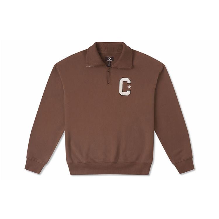 

New Converse Sweatshirt Unisex Brown 10026553-A02 M