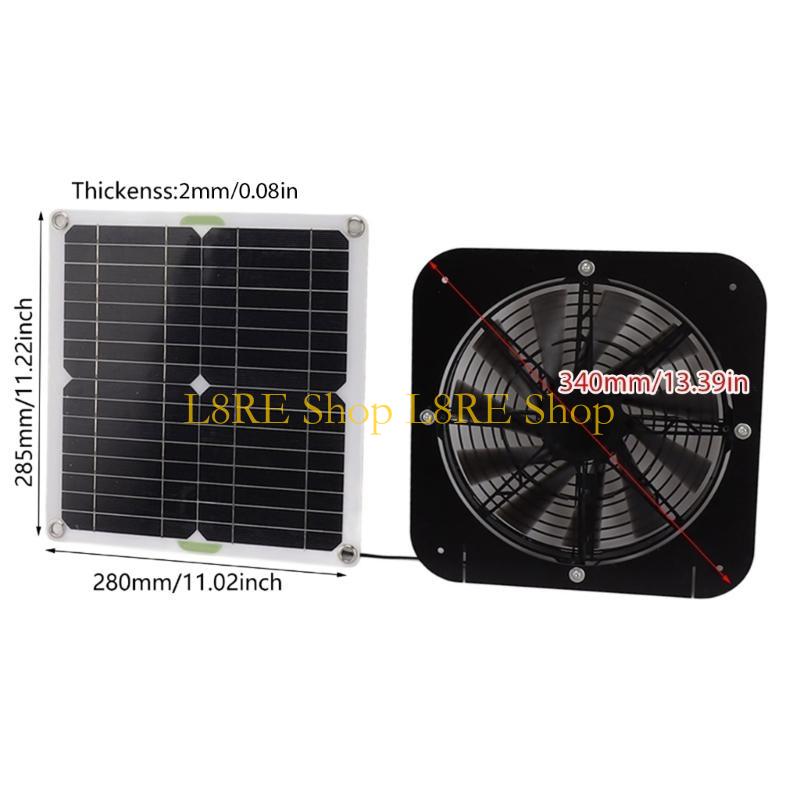 L8RE Monocrystalline Solar Panel Greenhouses Ventilation Pet House Exhaust Fan