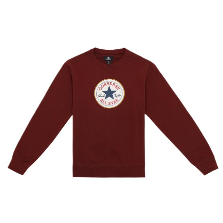 Converse Sweatshirts Men s Burgundy Crew Neck Moderate MCH744-607 XL