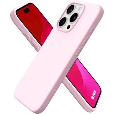 Protective Case - Pink - for for iPhone 15 Pro - Silicone - Shockproof - Slim