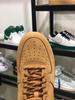 Scarpe Casual Air Force 1 in Vera Pelle Scamosciata Colore Grano con Ammortizzatore ad Aria Integrato per Uomo e Donna - Stile Autunno/Inverno