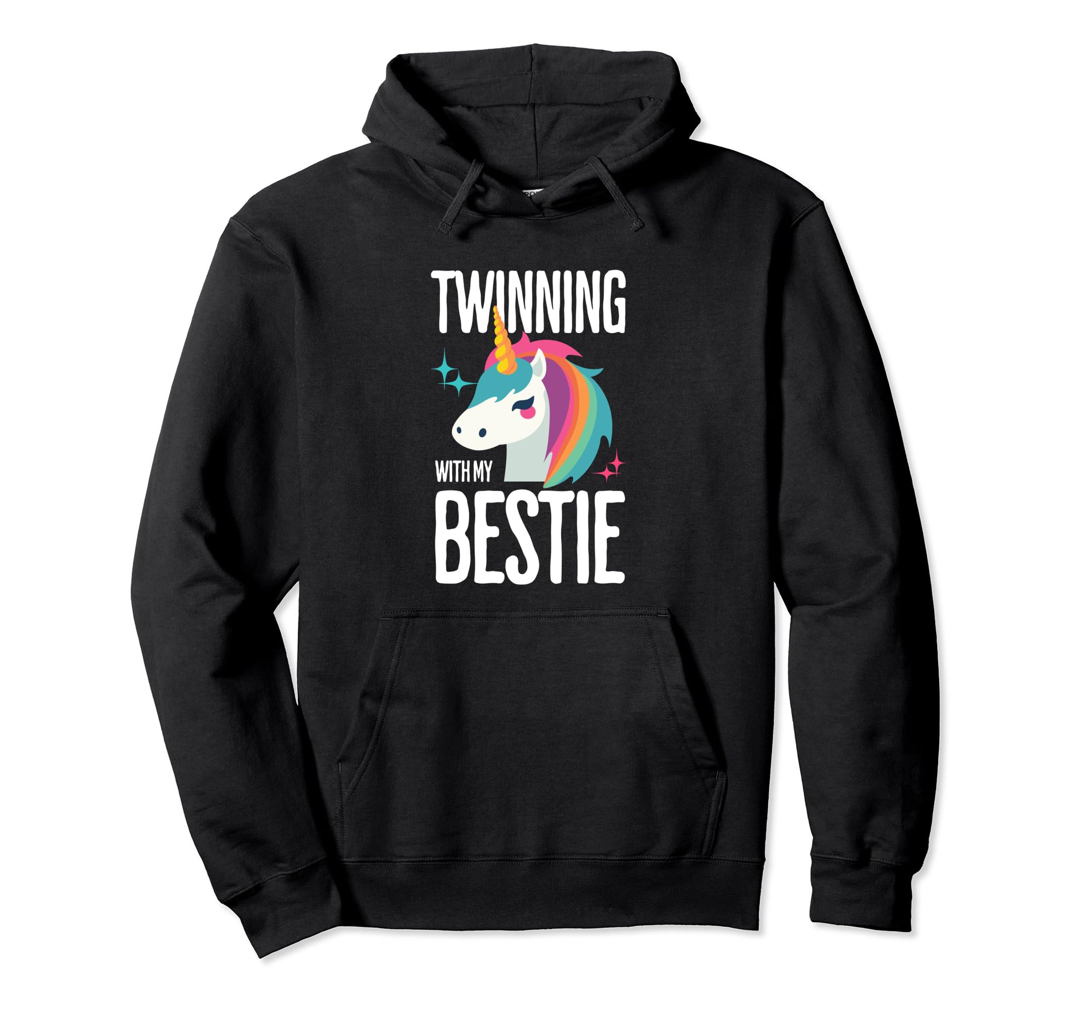 Twinning With My Spirit Week Girls Friends Kids Day Hoodie Bestie, чёрный