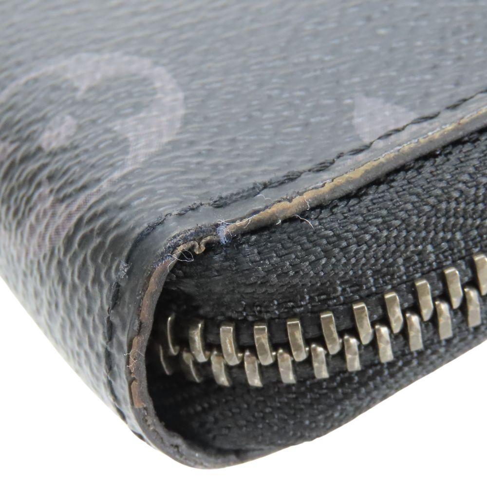 Used LOUIS VUITTON Purse Zippy Wallet Vertical M62295 Monogram Eclipse black gray Zip Around