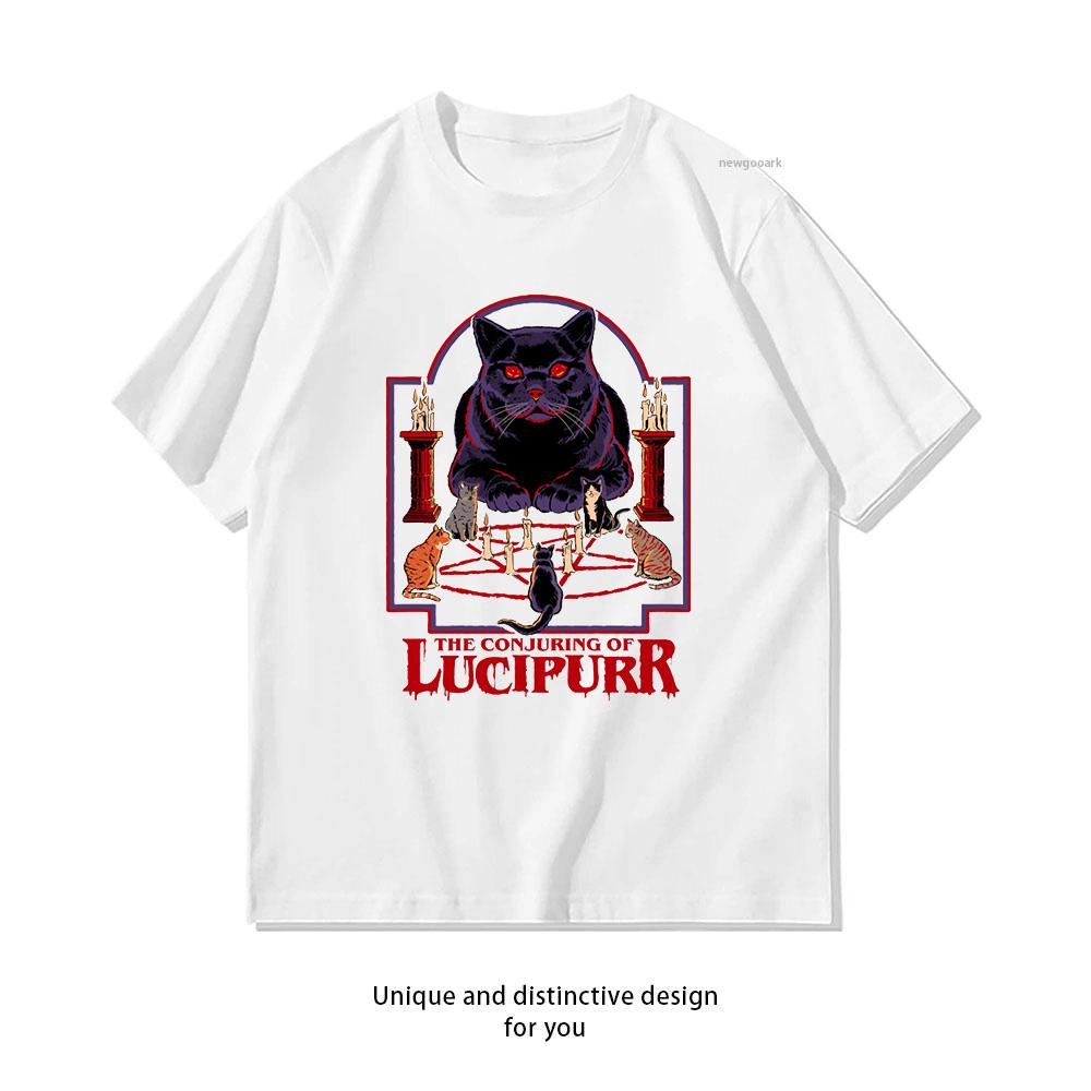 Lucipurr Shirt Unisex Unisex Summer Cotton Graphic T Shirts Adult Streetwear Camisetas Tops Oneck Breathable Tee