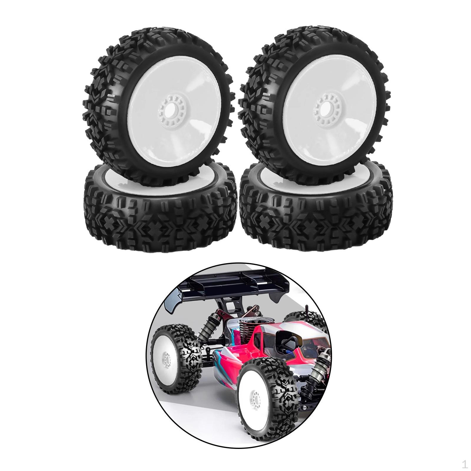 

4 Pieces 1/8 RC Car Tires, Parts, , 118mm Upgrade Parts Accessory Replacement DIY білий