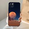 Moon Stars Space Phone Case For iPhone 17 Air 16 15 14 13 12 11 Pro Max 12 13 mini 15 16 Plus 16e Cover Coque