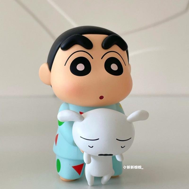 Crayon Shin-chan Little White's Daily Life Nohara Shiro Action Figure Desktop Ornaments Anime Doll Peripheral Toy Gift